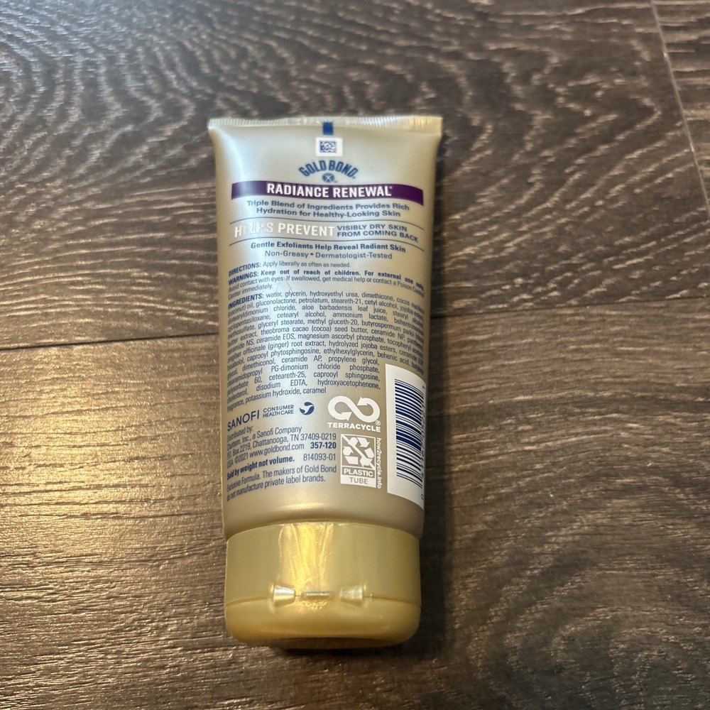 Gold Bond Radiance Renewal Hydrating Cream for Visibly Dry Skin, 5.5 oz. Tube - Picture 2 of 2